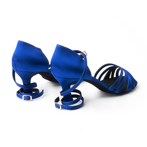 <span class=keywords><strong>Chaussures</strong></span> de danse latine en Satin à bout ouvert, semelle supérieure en daim Flexible, Style <span class=keywords><strong>très</strong></span> confortable pour femmes - Product Image 3