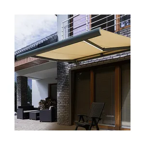 Motorized Aluminum Frame Polyester Folding Deck Canopy Awning Covers Roof