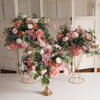 Vase en fer forgé et métal forgé pour décoration de mariage, nouveau Style, Bouquet de roses en soie, boule de jardin, livraison gratuite