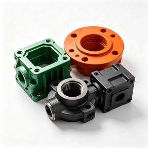 Piezas Mecanizadas de Precisión CNC, Carcasa de Aluminio Anodizado y Colector de Fluidos Multipuerto de Latón para Sistemas Hidráulicos y Neumáticos - Product Image 4