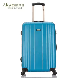 Factory durable anti-scratch plastic embossed surface vertical stripe carry on suitcases luggage Travel Boarding Trolley Case