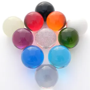 De contacto de color bola 76mm de vidrio sólido intelecto bola bolas transparente esfera para la decoración de la casa