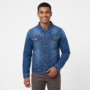2026 New Arrival Fashion <b>Denim</b> <b>Jacket</b> Wholesale Washed <b>Custom</b> Made <b>Denim</b> Jean <b>Jackets</b> for Adults Men's - Product Image 1