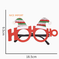 Lunettes de Noël dorées en forme de pentagramme pour décorations de Noël, fournitures de fête pour enfants, articles de Noël, montures