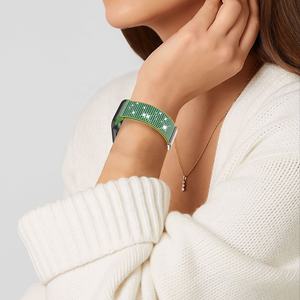 Correa de Repuesto Elástica de Nailon con Hebilla Magnética de Lujo Bling 2026 para Reloj Iwatch, Compatible con Apple Watch 10/9/8 46mm 42mm 49mm SE - Product Image 6