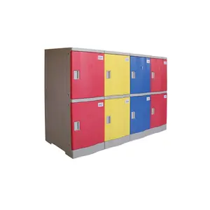 Armoire de rangement d'armoire en plastique, 10 pièces, avec serrure à clé