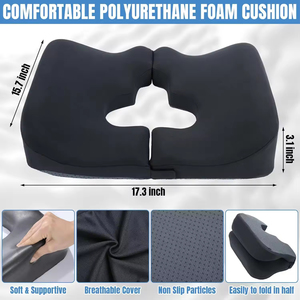 Bantal Nyeri Tulang Ekor Desain Terpisah - Bantal Pereda Tekanan Bentuk T untuk Nyeri Tulang Ekor, Wasir, Pasca Operasi - Product Image 3