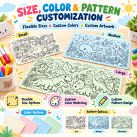 Tapis de coloriage en silicone réutilisable pour enfants, tapis de dessin en silicone personnalisé, tapis de coloriage pour enfants, tapis de coloriage en silicone pour enfants