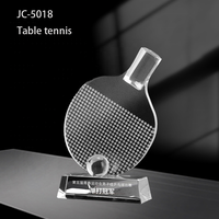 Trophée de tennis de table en métal Jadevertu pour événement sportif - Design poli écologique