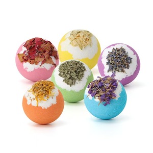 Bombes de bain bio pétillantes XXL avec fleur sèche pour femmes hommes et enfants Flotteurs conçus pour une longue durée Aromathérapie relaxante et riche - Product Image 4