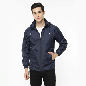 Veste coupe-vent softshell pour homme de haute qualité, personnalisée, imperméable, à capuche, pour la course à pied, broderie OEM ODM, motif enduit - Product Image 1