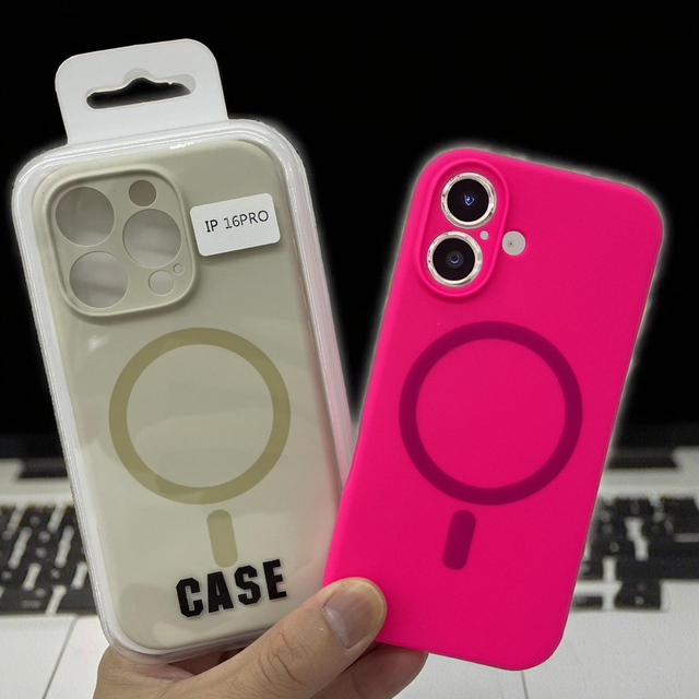 High Quality Magnetic Liquid Silicone Shockproof Cover for IPhones 15 Pro Max Full Protection Mobile Phone Cases 10 Colors Pure