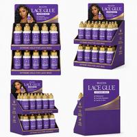 Kit professionnel de colle à dentelle imperméable avec boîte de présentation, adhésif invisible à séchage rapide ultra-fort pour systèmes capillaires