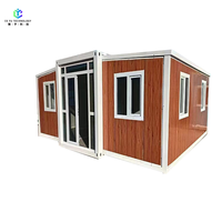 Maison conteneur en panneaux sandwich d'acier extensibles et respirants pour bureau, restaurant, hôtel et magasin, avec garantie de 5 ans