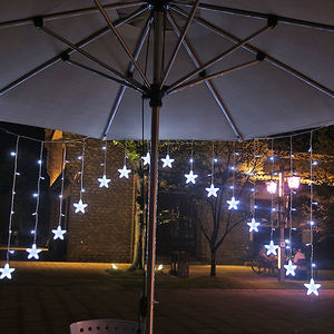 Pannello Solare LED con <span class=keywords><strong>Luci</strong></span> Natalizie a Filo, Piccole Stelle Scintillanti, Illuminazione Decorativa per Matrimoni, Feste e Decorazioni Domestiche - Product Image 2