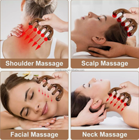 Peigne de massage des méridiens de la tête, outil de massage Gua Sha en bois pour la thérapie par acupuncture des cheveux