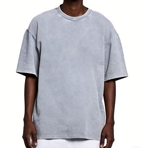 T-shirt décontracté 100 % coton 220 GSM de haute qualité, grande taille, surdimensionné, personnalisé, imprimé et brodé - Product Image 1