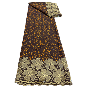 Ni. Ai Mới Nhất Thụy Sĩ Voile Ren Trong Thụy Sĩ Phi Vải Ren 5Yards Châu Phi Bông Thêu Thụy Sĩ Ren Vải Bên Váy - Product Image 2