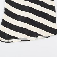 PB&ZA Élégante et sexy Nouvelle collection Automne 2026 Robe midi dos nu rayée à col licou pour femme 7484158