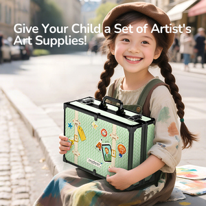 Mideer MD2327 Creative Art Gift Set 79-Piece Double-Layer Portable Artist Case <strong>with</strong> Popular <strong>Drawing</strong> &amp; Painting Tools - Product Image 5