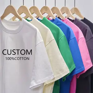 カスタムスクリーン印刷ロゴグラフィックTシャツヘビー100% コットンプロクラブユニセックスヘビーウェイト特大ストリートウェアTシャツメンズTシャツ