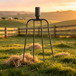 Fourche <span class=keywords><strong>à</strong></span> <span class=keywords><strong>4</strong></span> <span class=keywords><strong>Dents</strong></span> de Haute Qualité et Durable, Couleur Noire, pour Utilisation Agricole et Équine - Product Image 6