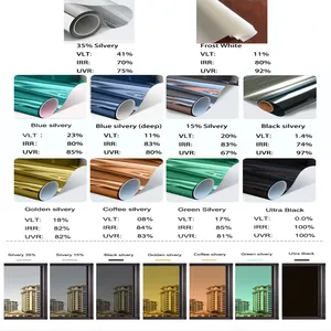Baorun building Bronze gold silvery Insulation solar window tint film Apply to hotel office glass protection