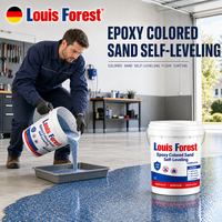 Revêtement de sol époxy auto-nivelant avec sable coloré, qualité alimentaire, antidérapant, pour entrepôt, garage, résistant à la chaleur, DIY