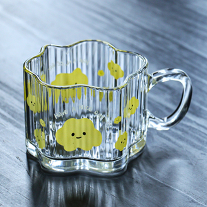 Tazza di caffè in vetro con manico Design creativo carino Tumbler Bar a casa studente bere tazza di acqua di vetro - Product Image 2