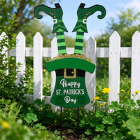 Décoration de jardin résistante aux intempéries en fer forgé pour la fête de la Saint-Patrick, idéale pour la véranda et le jardin, décoration saisonnière pour fêtes