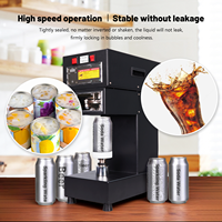 Máquina selladora de latas eléctrica automática sin rotación, selladora de cierre de mascotas de estaño de aluminio para bebidas de cerveza de soda