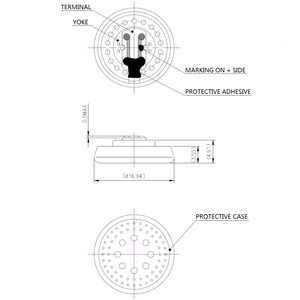 Gamme de fréquences étendue, haute qualité, faible distorsion, transducteur dynamique en plastique et métal, diamètre 16 mm, pleine gamme, basses profondes, sortie 5 W, ROHS - Product Image 4