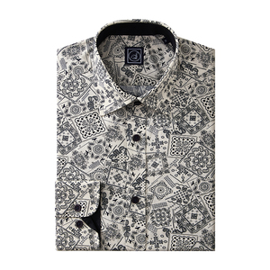 Chemises décontractées pour hommes à manches longues 100% coton popeline, impression numérique, écologiques, logo personnalisé, boutonnées, automne, vente en gros d'usine - Product Image 6