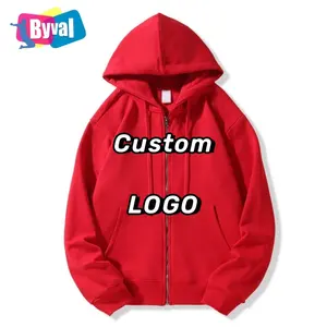 Wholesale customization of winter zippered hoodies for Men Unisex free design of logo pattern with high weight fabric Oversized