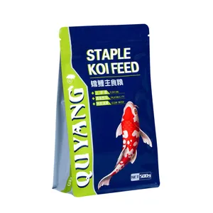 Fabrikant Custom 10Kg 15Kg 20Kg Koi Goudvis Doypack Vis Kat Hond Diervoeders Verpakking Opslag Pakketten Plastic rits Top Zakken