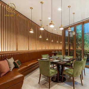 Divano Moderno in Legno e Velluto per Sala da Tè, Tavolo e Sedie per Caffè e Ristorante, Arredamento per Uso Commerciale - Product Image 4