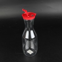 Carafe à jus en plastique PS de style américain, pichet à eau 1L, sans BPA, réutilisable, écologique, recyclable, impression claire, utilisation en extérieur
