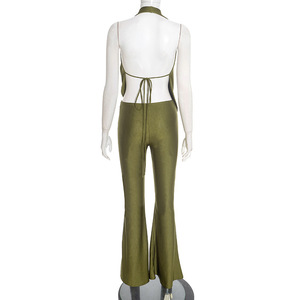Mono sin Mangas para Mujer Viviblook D25JP554, Mono Sexy con Escote Halter, Espalda Descubierta, para Club - Product Image 6
