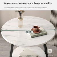 Moderne Simple Double Couche Canapé Table D'appoint Creative Internet Célébrité Lumière De Luxe Petite Table Basse Durable Vintage En Métal