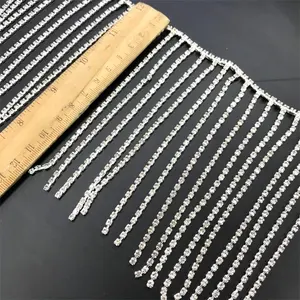 S223 Wholesale Bling Sew On Rhinestone Cup Chain Trimming For Wedding Dress Crystal Chain