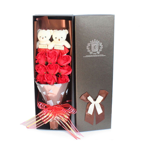 Ramo de Rosas de Alta Calidad para el Día de la Madre, Caja de Regalo con Oso de Rosas Rojas para el Día de San Valentín - Product Image 4