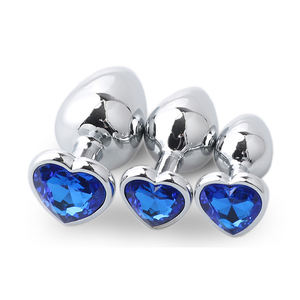 Metal kalp kristal Anal Plug Set paslanmaz çelik Anal dildo Gem <span class=keywords><strong>Jewel</strong></span> eğitmen kiti ile yetişkin seks çiftler için oyuncaklar kadın erkek - Product Image 4