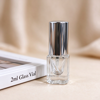 Flacon pulvérisateur vide en verre de 2 ml à fond épais, volume standard, rechargeable, avec bouchon en aluminium, pour parfum, vente en gros usine