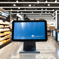 Terminal de point de vente à écran tactile capacitif de 15.6 pouces système à écran unique Windows avec i3 i5 CPU caisse enregistreuse POS