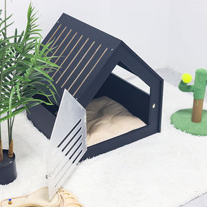 Maßgefertigtes Modernes Holz-Hundebett für Kleine Hunde Welpenhaus für Innenbereich Niedliche Hundekäfige Katzenmöbel Haustierkäfige Katzenhaus - Product Image 5