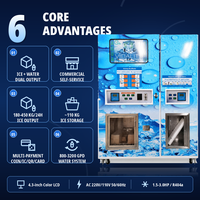 Distributeur automatique de glace commerciale en libre-service 180-450 kg/24h avec ensachage automatique pour les entreprises