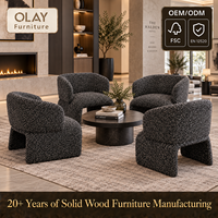 Fauteuil de salon moderne italien en velours, chaise de salon en tissu, forme unique, mobilier d'hôtel, siège lounge