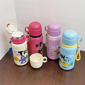 Cartoon Stainless Steel Vacuum Thermos Bottle with Rope for Travel 6-12 Hours Insulation Eco-Friendly Leak-Proof <b>Large</b> Capacity - Product Image 2