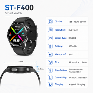 Smartwatch Sportivo Unisex <span class=keywords><strong>ST</strong></span> F400 con Assistente Vocale AI, Bussola, Design Leggero, Comodo da Indossare, GPS e Funzioni Fitness - Product Image 2