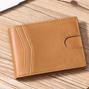 Custom Mens Id Credit Business Slim Card Holder Coin Clip Genuine Leather Moneyclips Money Clips Wallet - Product Image 3